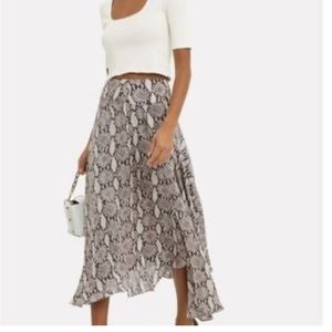 A.L.C snake print chiffon skirt